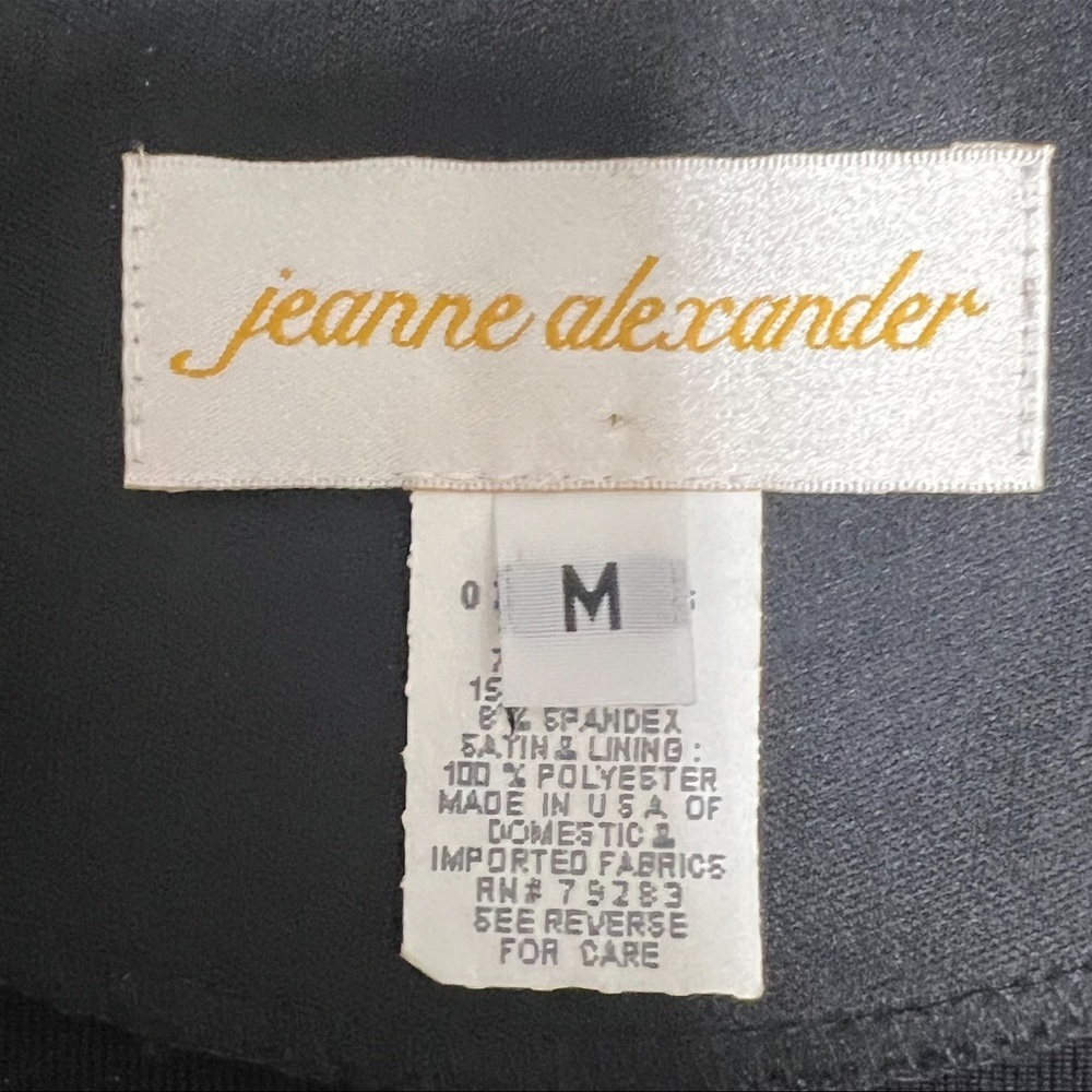 Jeanne Alexander Medium Vtg Zip front jacket gold metallic sparkle Shoulder pads - Picture 15 of 15